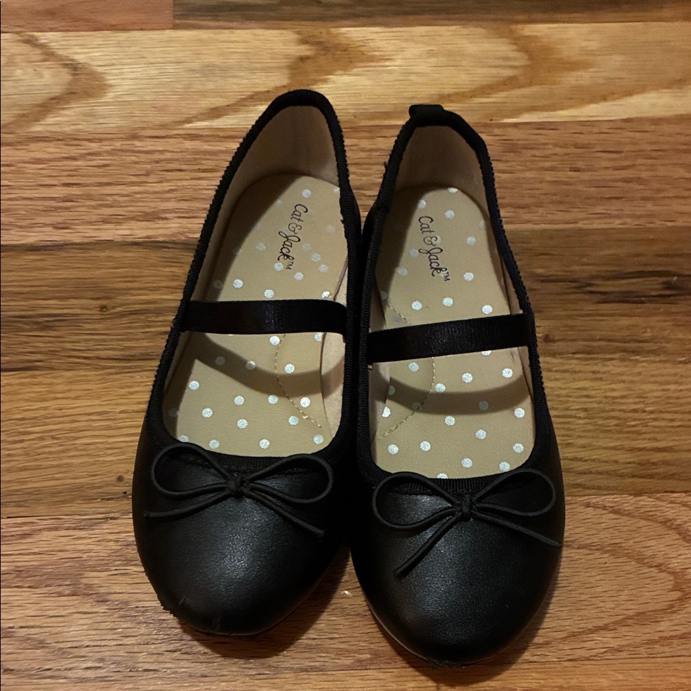 Cat & Jack Kids Black Dress Shoes with Bow